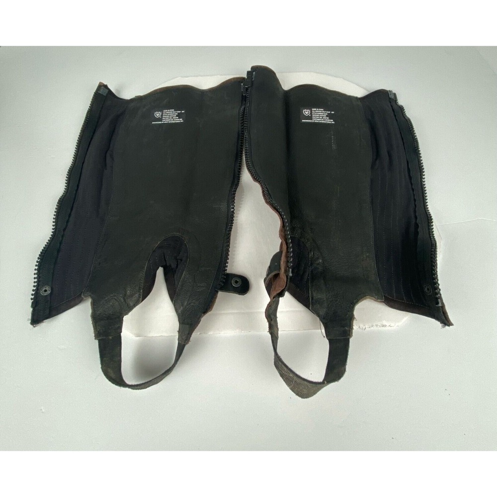 Ariat ‎ Chap Adult Chocolate Brown Suede Gaiters, Size XST.Equestrian - Picture 2 of 10